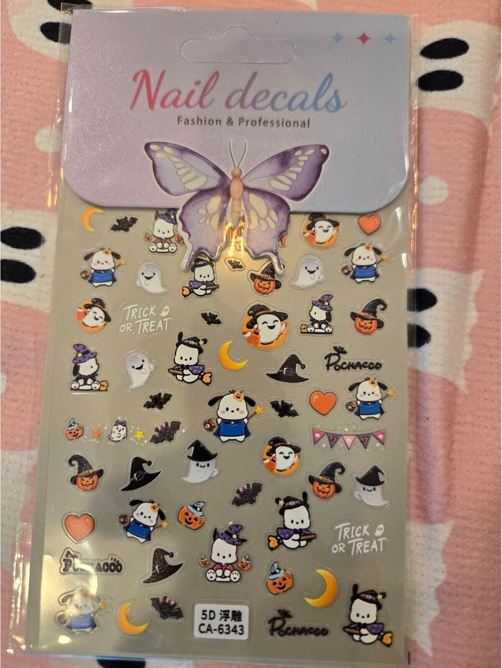 Sanrio Characters trick or treat nail decals
